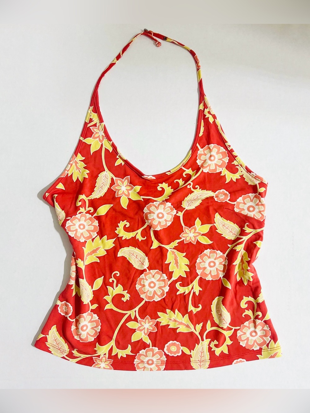 Vintage Ann Taylor Y2K Hippie Flower Girl Halter Tank Top